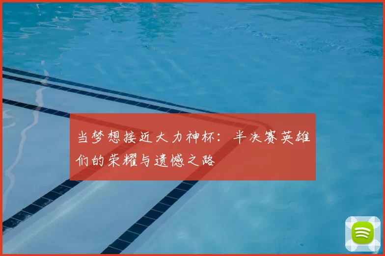 当梦想接近大力神杯:半决赛英雄们的荣耀与遗憾之路