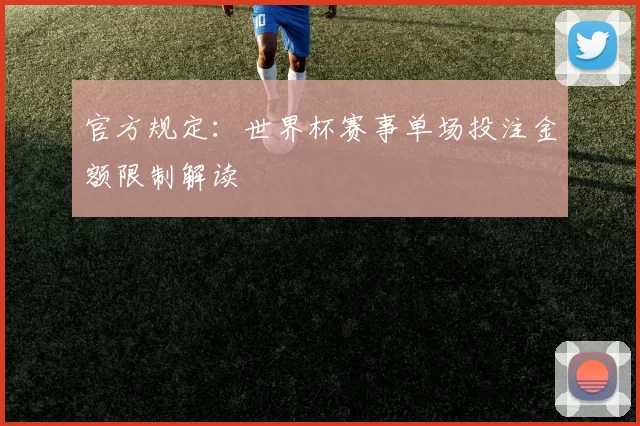 官方规定:世界杯赛事单场投注金额限制解读